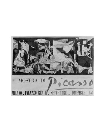 Guernica, Poster of Exhibition of Picasso at Palazzo Reale, Milano, 1953 - SOLD