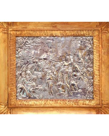 Silver bas-relief with baptism scene - Decorative Object