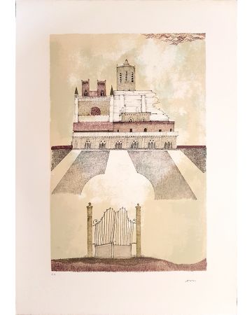Contemporary art, Artwork, Print, Lithograph, Ossi Czinner, Cathedral of Tarragona