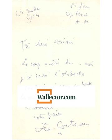 Confidential Letter by Jean Cocteau - Manuscript