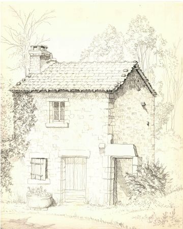 House in the wood, Drawing, Modern