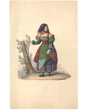 Female figure of XIX Century by Michela De Vito, Original Paintings