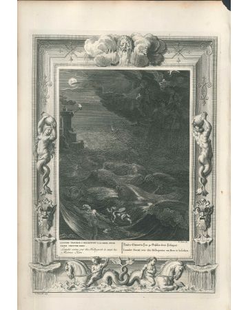 Leandre, from "Le Temple des Muses", by Bernard Picart, original print