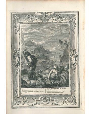 Deucalion et Pyrrha, from "Le Temple des Muses", by Bernard Picart, original print
