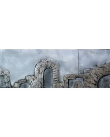The Walls - Diptych by Paola Romano - Contemporary Artwork 