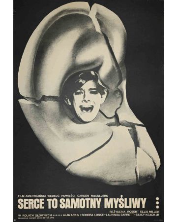 Polish Poster of film,   Serce to Samotny Mysliwy