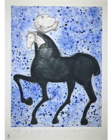 Horse and Knight, Olympic Games Beijing 2008 - Mimmo Paladino -  Contemporary Art
