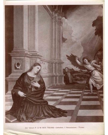 Annunciation by Tiziano- Vintage Photograph