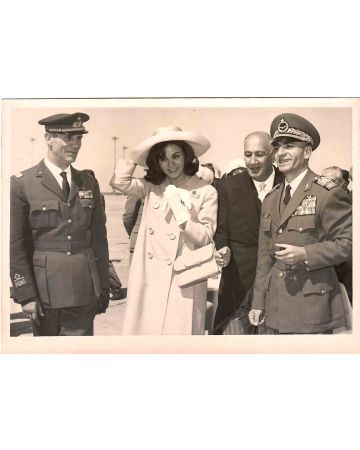  Shah and Farah Diba, King and Queen of Iran in Fiumicino Airport in Rome