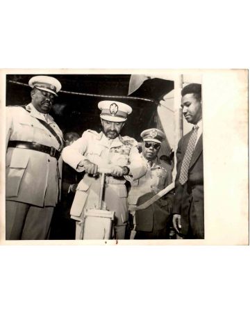 Negus Hailé Selassié attending a Ceremony in Ethiopia - Vintage Photo