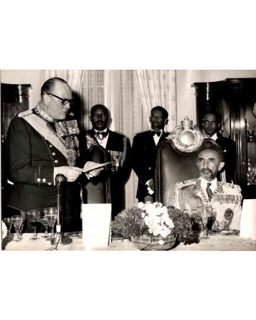 Visit of King Olav to Negus Hailé Selassié in Addis Abbeba - Ethiopia