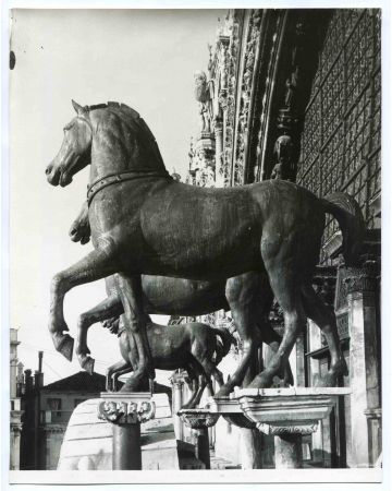 Horses Vintage Photo Detail of St. Mark's Cathedral in Venice