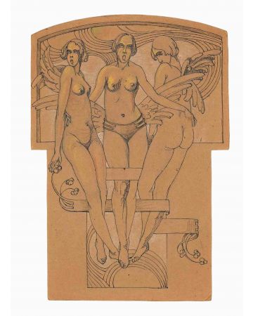 Nude Angles, Study for Bas-relief