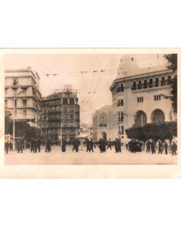 Algeria: The Post Office Surrounded by Police - Original Photographs