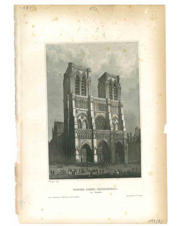 Ancient View of Notre Dame in Paris