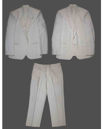 Vintage White Men's Tailored Suit and Tuxedo Jacket