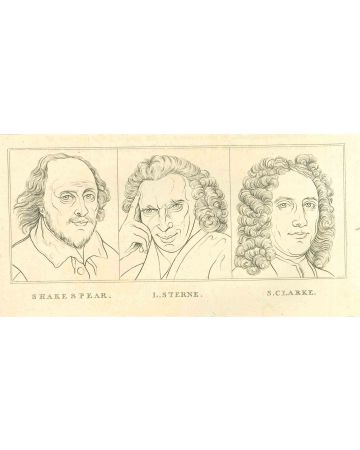 Portrait of Shakespeare, L. Sterne and S. Clarke