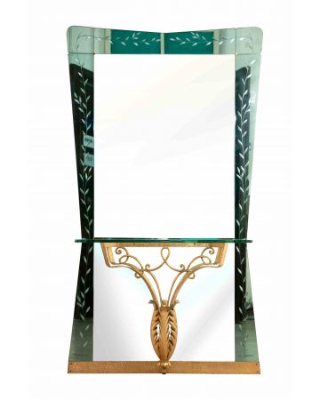 Vintage Wall Mirror by Pierluigi Colli for Cristal Art - SOLD