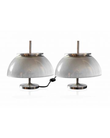 Pair of Vintage Alfetta Table Lamps by S. Mazza - Italy 1960s - SOLD