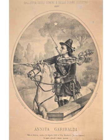 Portrait of Anita Garibaldi Riding a Horse