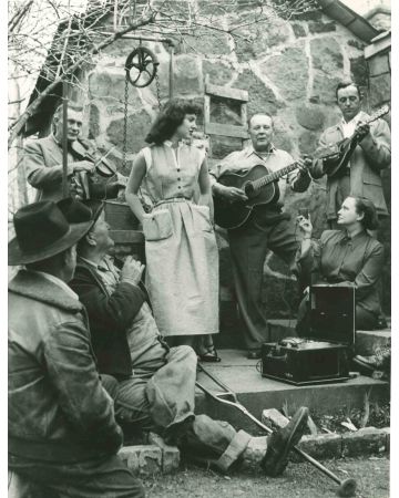 American Folk Music Spans Generations- Vintage Photograph