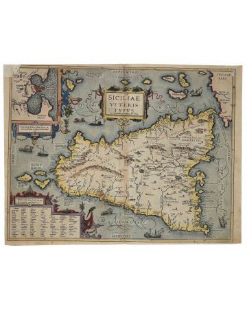 Siciliae Veteris Typus Map (Map of Sicily)