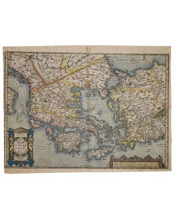 Graecia Vetus Map (Map of the Ancient Greece) - Abraham Ortelius -Contemporary Artwork.