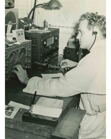 Radio Operator - American Vintage Photograph
