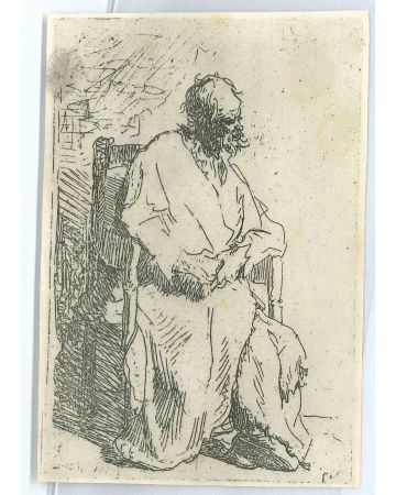 Old Man in a Long Cloak Sitting in an Armchair 