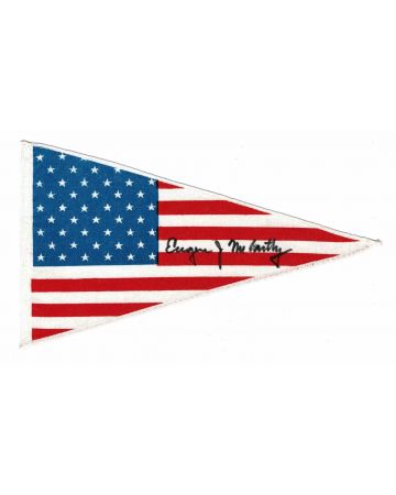 USA Pennant Autographed by Eugene McCarthy