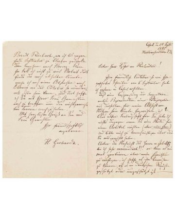 Autograph Letter by Heinrich Gerhardt