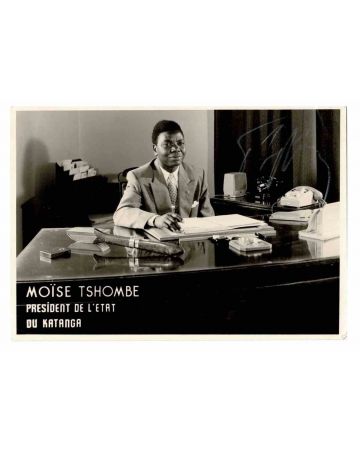 Photographic Portrait and Signature of Moïse Tshombe