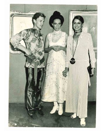 Helmut Berger, Rosetta Acerbi, and Aliza Azar - Vintage Photograph