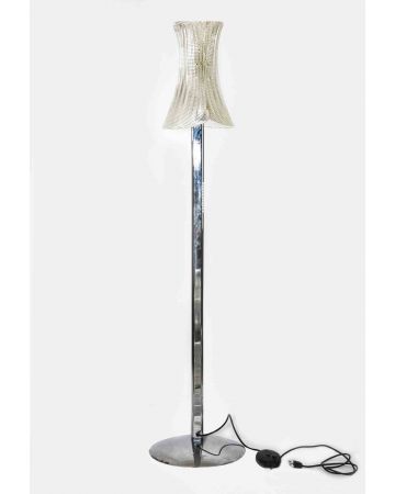 Vintage Floor Lamp Metal and Glass - Italy 1970s