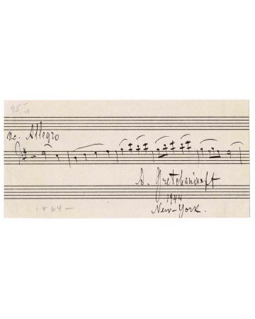 Musical Sheet Signed by Alexander Gretschaninow
