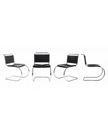 4 Vintage MR10 Chairs Mies van der Rohe for Knoll - 1970s - SOLD