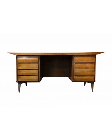 Mid-century Wood Desk by Melchiorre Bega