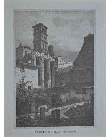 Roman Temples. Set of 6 Vintage Offset Prints after G. Engelmann