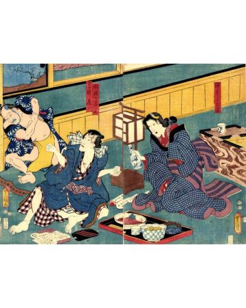 Utagawa Kunisada - Romantic Drama - Modern Artwork