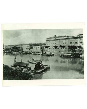 Tiber River View  in Rome - Vintage Photograph  