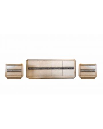 Vintage Set of Sideboard and Bedsides Tables by Luciano Frigerio