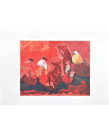 Bullfight in Red - SOLD
