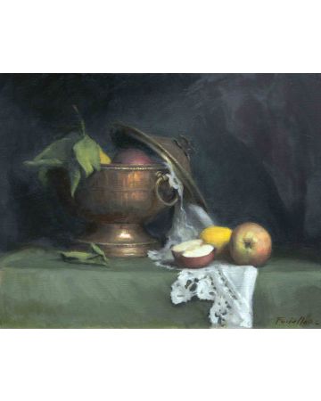 Still Life with Vase and Fruit