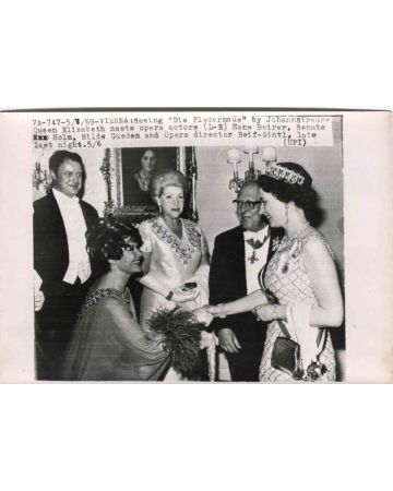 Queen Elizabeth II at the Opera - Vintage Photograph 
