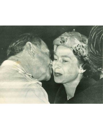 Queen Elizabeth II and King Friedrick - Vintage Photograph  
