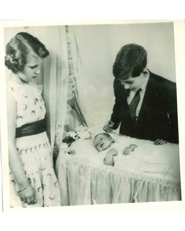 The British Royal Family: Prince Charles Process Anne and Baby Prince Andrew -  Vintage Photograph 