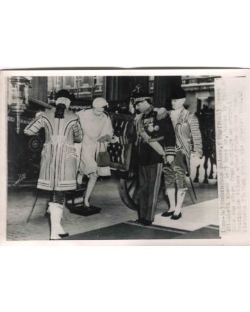 Queen Elizabeth II and Shah- Vintage Photograph