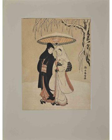 Lovers Walking in the Snow