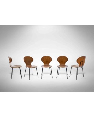 Carlo Ratti - Set of 5 Vintage Chairs “Lulli" - Design Furniture 