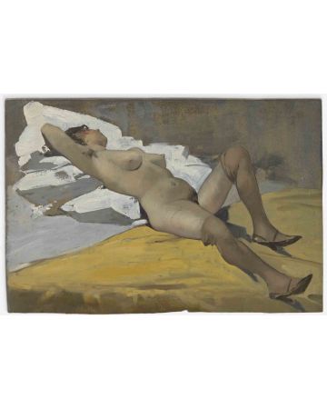 Woman Lying Down on White Cloth